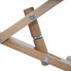 Kniestuhl HWC-Q46, Sitz-/Kniehocker höhenverstellbar Rollen Stoff/Textil (200g/m²) Holz ~ rot Bild 5