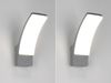 2er Set moderne LED Außenwandleuchten aus Aluminium in Anthrazit, Höhe 22,5cm Bild 3