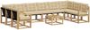 vidaXL Outdoor-Sofagarnitur mit Kissen 11 pcs Weiß und Beige 3389943 Bild 2