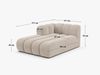 Micadoni Recamiere Lupine 2-Sitzer Rechts Boucle Baloo Hellgrau Bild 5