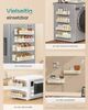 SONGMICS Gewürzregal magnetisch, 4er Set, 2 große und 2 kleine Regale, Gewürz-Organizer ohne Bohren, Magnetregal, für Küche, Kühlschrank, Mikrowelle, Waschmaschine Bild 5