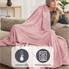 Ibena Olbia Decke 150x200 cm – Kuscheldecke rosa, Sofadecke aus kuschelig weichen Mikrofaserflausch Bild 2
