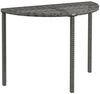 MC Star Beistelltisch Balkontisch halbrund 100 x 50 x 74 cm Garten aus Polyrattan & Metall (grau für Terrasse & Balkon) Bild 4