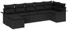 vidaXL Gartensofa-set mit Kissen 7 pcs Schwarz Poly-Rattan 3345453 Bild 2