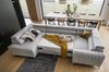 Lukas Möbel Wohnlandschaft Wohnlandschaft Linus mit Schlaffunktion Bettkasten XXL-Sofa in U-Form, mit verstellbaren Kopfstützen Bild 4