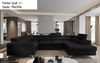 Lukas Möbel Wohnlandschaft Wohnlandschaft Linus mit Schlaffunktion Bettkasten XXL-Sofa in U-Form, mit verstellbaren Kopfstützen Bild 2