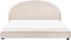 Bett mit Lattenrost Stoff VAUCLUSE 180 x 200 cm Hellbeige Bild 4