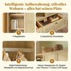 Flieks Kleiderschrank Garderobenschrank 120x50x180cm mit 2 Schubladen und 2 Türen, Rattan Bild 4
