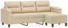 vidaXL 3-Sitzer-Sofa mit Hocker Creme 180 cm Mikrofasergewebe 3201235 Bild 3