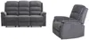 Vente-unique - NEVERS Sofa and armchair set Stoff Grau - B 95 cm x H 103 cm x L 187 cm86 cm Bild 2