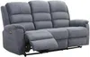 Vente-unique - NEVERS Sofa and armchair set Stoff Grau - B 95 cm x H 103 cm x L 187 cm86 cm Bild 4