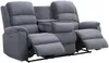 Vente-unique - NEVERS Sofa and armchair set Stoff Grau - B 95 cm x H 103 cm x L 187 cm86 cm Bild 5