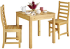 Schöne Essgruppe mit Tisch und 2 Stühle Kiefer natur Massivholz 90.70-50 C -Set 21 Bild 3