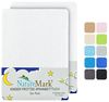 NatureMark Spannbettlaken Frottee Spannbettlaken, 80% Baumwolle / 20% Polyester, Gummizug: rundum, (2 Stück), 2er Set Kinder Spannbettlaken Frottee, Spannbetttuch 80% Baumwolle / 20% Polyester, für Babybett und Kinderbett, 70x140 cm - Weiß Bild 4