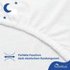 NatureMark Spannbettlaken Frottee Spannbettlaken, 80% Baumwolle / 20% Polyester, Gummizug: rundum, (2 Stück), 2er Set Kinder Spannbettlaken Frottee, Spannbetttuch 80% Baumwolle / 20% Polyester, für Babybett und Kinderbett, 70x140 cm - Weiß Bild 2