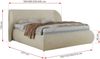 Polsterbett mit Lattenrost, Doppelbett Bettkasten, Bettgestell mit Gasdruckfeder Multipocket Matratze Härtegrad H3/H4 - CAELA CLASSIC - 200 x 200 cm - Creme Struktur - ELORI LUX Bild 4
