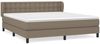 vidaXL Boxspringbett mit Matratze Taupe 180x200 cm Stoff 3126585 Bild 2