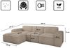 Kaiser Möbel Ecksofa Eckcouch SIENA L-Form, Stoff Poso/Salvador/Maloy/Artico/Velo, Einzelsofa, Bequem, originelles Design, praktisch, viele Farben Bild 2