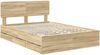 vidaXL Bettrahmen mit Kopfteil Sonoma-Eiche 150 x 200 cm Holzwerkstoff 3412173 Bild 4