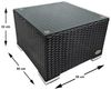 RS Trade® 'Toscana' Polyrattan Beistelltisch mit verstärktem Alu-Gerüst und Temperglas Tischplatte, mit Spannbändern und höhenverstellbaren Standfüßen, schwarz Bild 4