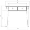 Schminktisch LENNES Buche massiv 90x77x50 cm Bild 4