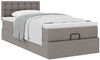 vidaXL Ottoman-Bett mit Matratze Taupe 90x200 cm Stoff 3311598 Bild 5