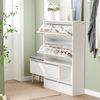 SoBuy FSR134-W Schuhschrank, MDF, Lackiert, Weiß, 70 x 90 x 34 cm Bild 5