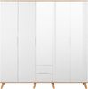 andas Kleiderschrank Lund Schlafzimmerschrank Bestseller im skandinavischem Design Garderobenschrank mit Premium Innenausstattung, Breite 200cm hochglanz Bild 2