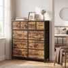 SONGMICS Kommode mit 10 Stoffschubladen, Aufbewahrungsschrank mit Metallgestell, 98,7 x 30 x 96,2 cm, Braun Bild 2