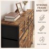 SONGMICS Kommode mit 10 Stoffschubladen, Aufbewahrungsschrank mit Metallgestell, 98,7 x 30 x 96,2 cm, Braun Bild 4