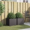 vidaXL Pflanzkübel 2 Stk. Schwarz 42x40x39 cm Stahl 841548 Bild 3