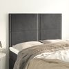 Kopfteil, Bettkopfteil, Minimalistisch Dunkelgrau 144 x 5 x 118/128 cm Samt Bild 2