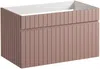 Vente-unique - SATARA Waschbeckenmöbel Holz, Platte Puderrosa - B 46 cm x H 46 cm x L 80 cm Bild 3
