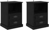 vidaXL Nachttisch 2 pcs Schwarz Eichen-Optik 36 x 43 x 60 cm 881401 Bild 2