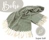 Wohndecke Strick Kuscheldecke Wolldecke Sofadecke 180x130 cm, heimtexland, Fransen Strickdecke Boho I 100% BW I weich, warm, natürlich Bild 3