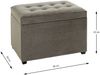 Sitztruhe >52827< in anthrazit, MDF, Textilgewebe - 58x42x39cm (BxHxT) Bild 2