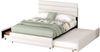 Ausziehbett 140 x 200 cm mit 2 Schubladen, Beige, ohne Matratze Bild 5