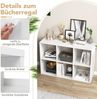 Bücherregal mit 6 Fächern Würfelregal Standregal offenes Regal Aufbewahrungsregal für Wohnzimmer Weiß Bild 5
