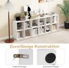 Bücherregal mit 6 Fächern Würfelregal Standregal offenes Regal Aufbewahrungsregal für Wohnzimmer Weiß Bild 4