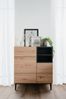 Finori Nola 01A Kommode, Dekor Artisan Oak / schwarz | Kommode für Wohnzimmer | Maß: B x H x T ca. 80 x 90 x 42 cm | Kommode mit 1 großen Tür, 1 kleinen Tür und 1 offenes Fach mit Unterteilung Bild 5