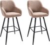 Set mit 2 Barstühlen CASMALIA Bouclé Taupe Bild 4