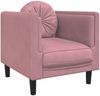 vidaXL 3-tlg. Sofagarnitur mit Kissen Rosa Samt 3209250 Bild 4