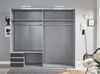 Schwebetürenschrank >Seattle< in WEISS + GRAPHIT - 225x208x65cm (BxHxT) Bild 3