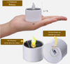 6 Stck LED Solar Tee Licht im Freien wasserdicht Flammenlose blinkende Kerze Bild 2