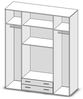 'Base 4' Kleiderschrank, 4-türig, weiß, ca. 160 cm Bild 2