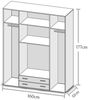 'Base 4' Kleiderschrank, 4-türig, weiß, ca. 160 cm Bild 3