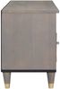 vidaXL TV-Schränk mit Regal Grau 100 x 33 x 46 cm Massivholz Mango 4018788 Bild 4