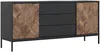 Vente-unique - MIALINE Sideboard Holz, Platte SchwarzBraun - B 49 cm x H 83 cm x L 185 cm Bild 3