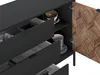Vente-unique - MIALINE Sideboard Holz, Platte SchwarzBraun - B 49 cm x H 83 cm x L 185 cm Bild 5