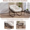 LVHOM Schaukelstuhl mit gepolstertem Kissen, Rattanstuhl mit Stahlrahmen, Lounge Sessel, Schaukelsessel, 2 St, für Balkon/Garten/Wohnzimmer/Schlafzimmer Bild 5